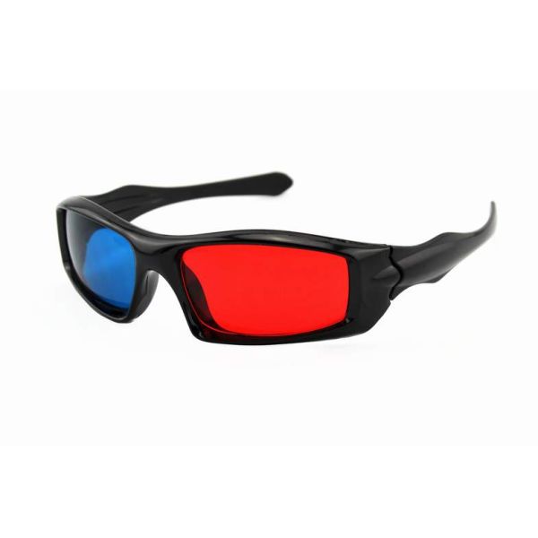 Plastic Frame Red Cyan Anaglyph 3D Glasses For Normal TV 3D Movies