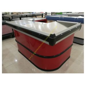 Fashion Metal Cash Counter Reception Desk Furniture Mirror Polished