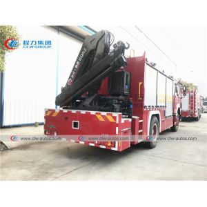 Howo 6 Wheel 290HP Firefighter Truck With 5T Knuckle Crane