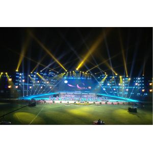 Thin P6mm Tri-color LED Display Curtain High Resolution With 32 x 32 , HD Led