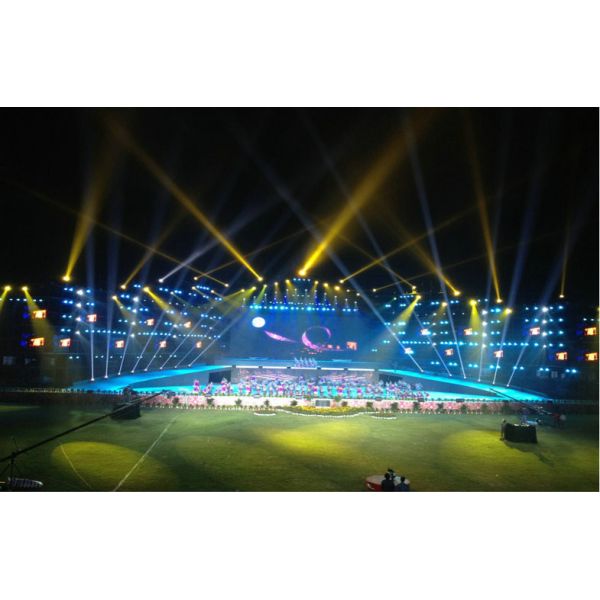 Thin P6mm Tri-color LED Display Curtain High Resolution With 32 x 32 , HD Led