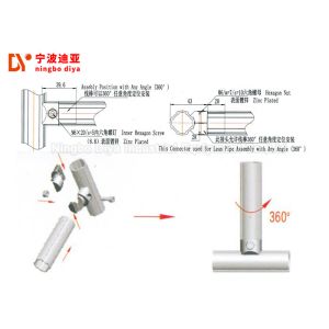 Inner Rotate Type Lean Tube Connector Zinc Plated Multi Connector