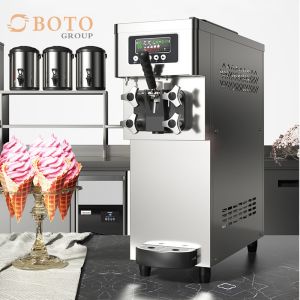 Industrial Grade Compress Silent Sound Design Stainless Steel Ice Cream Machine