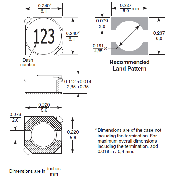 4.7uH to 100uH MSS6132T-472ML_ SMD Power Inductor For LED lighting