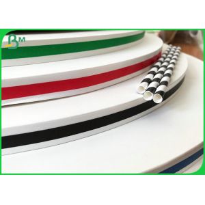 Straw Base Food Grade Red Stripped Color 60g Paper Roll 15MM 27MM Width