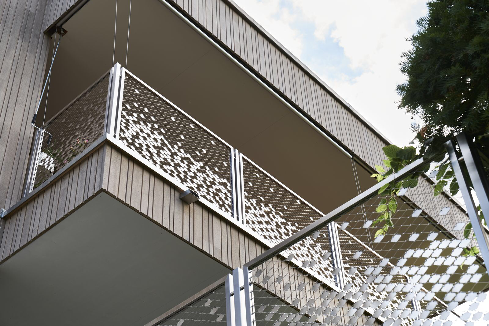 Flexible Ferruled Stainless Steel Wire Rope Mesh For Balustrade Railing