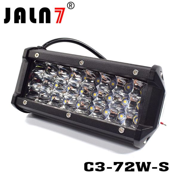 LED Light Bar JALN7 72W 3Rows Spot LED Driving Lamp Super Bright Off Road Lights LED Work Light Boat Jeep
