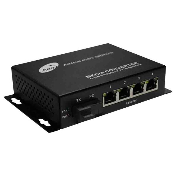 Buy 100km Commercial Media Converter , Gigabit Fiber Optic Media Converter at wholesale prices