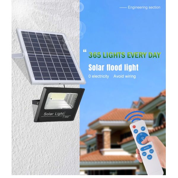 IP65 Remote Control Solar LED Flood Lights 25w 60w 100w