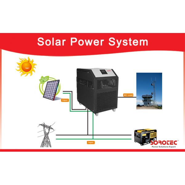 230VAC 3kW Off Grid Solar Power Systems , 48V Solar Power Inverter Built-in Battery / Transformer