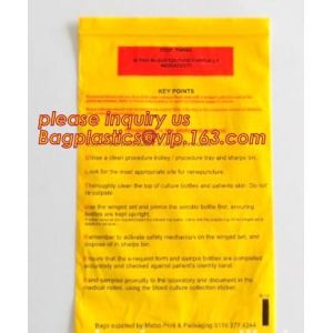 Biodegradable Biohazard Specimen Bag, Biohazard Specimen Transport Bag, Medical