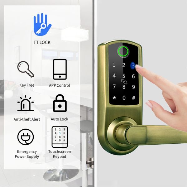 Buy Intelligent Biometric Smart Fingerprint Lock App Controlled DC6V at wholesale prices