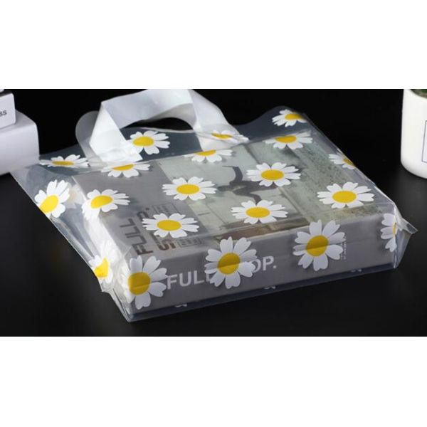 Waterproof Garment Plastic Packaging Bags With Little Daisy Pattern Printing