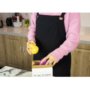 Home Kitchen Cooking Apron , Canvas Cooking Apron With Adjustable Straps