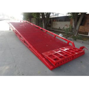 Single Safety Fence design Mobile Yard Ramp For Container or Truck