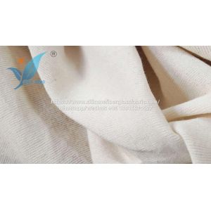 Knitted Cotton Fireproofing Fabrics Creamy White