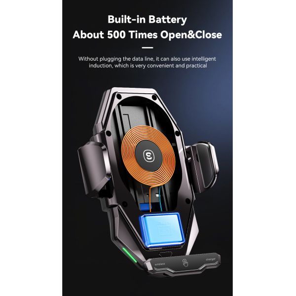Essager 2023 Pilot 15W Wireless Car Phone Holder High Power 360 Free Rotation Fast Wireless Charging Car