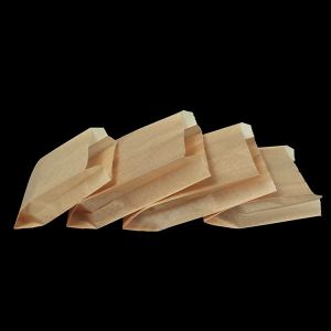 8x4x10 Takeout Kraft Paper Food Bags With Logo Printed 160gsm