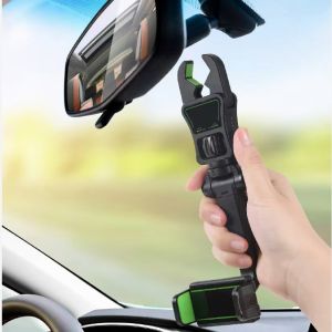 OEM Adjustable car dashboard phone holder Flexible 90mm Clamping range