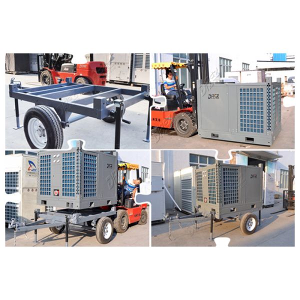 Portable Industrial Split Standing 25 Ton Tent AC Units Plug & Play With Trailer