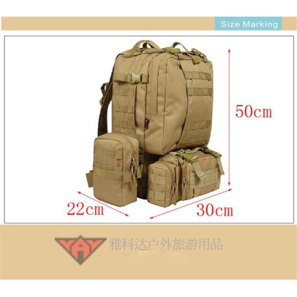 High Grade Nylon Tactical Gear Backpack Customized Molle Assault Pack