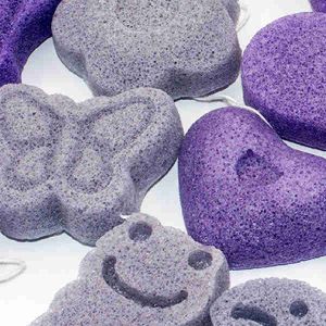 Blue Gray Gently Exfoliating Konjac Sponge Soft Facial Cleansing Sponge