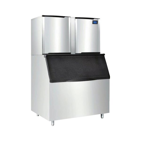 Buy Large Capacity Commercial Cube Ice Machine with Ice Storage Bin, Intelligent Control System and Automatic Operation for Easy Ice Production at wholesale prices