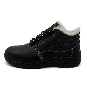Industrial Winter Safety Shoes Unisex Wool Lined Winter Boots Anti Puncture