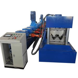 PLC Highway Guardrail Forming Machine 80mm Roller Diameter