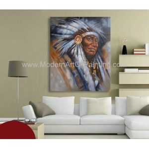 Impression Human Portrait Painting Tribal Leaders Handmade On Canvas