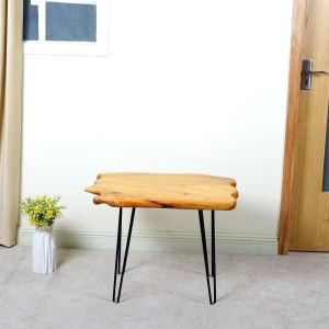 Knock Down Package Metal Feet 5mm Solid Wood Coffee Tables