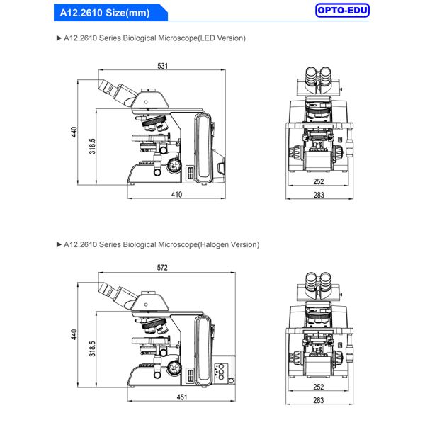 OPTO EDU A12.2610 Laboratory Biological Microscope