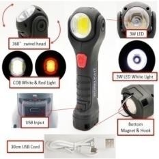 Buy 17.5x5.5x3.5cm Rechargeable LED Work Light Hanging LED Work Light With 360 Deg Swivel Head ABS Plastic Rubber Finish at wholesale prices