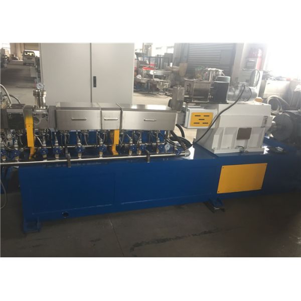 Water Strand Plastic Pelletizing Machine For PPS + Glass Fiber 39.6mm Barrel Diameter
