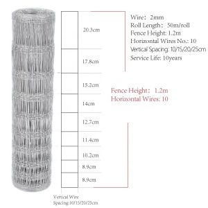 Sustainable Galvanized Iron Woven Hinge Joint Knot Farm Fencing for All