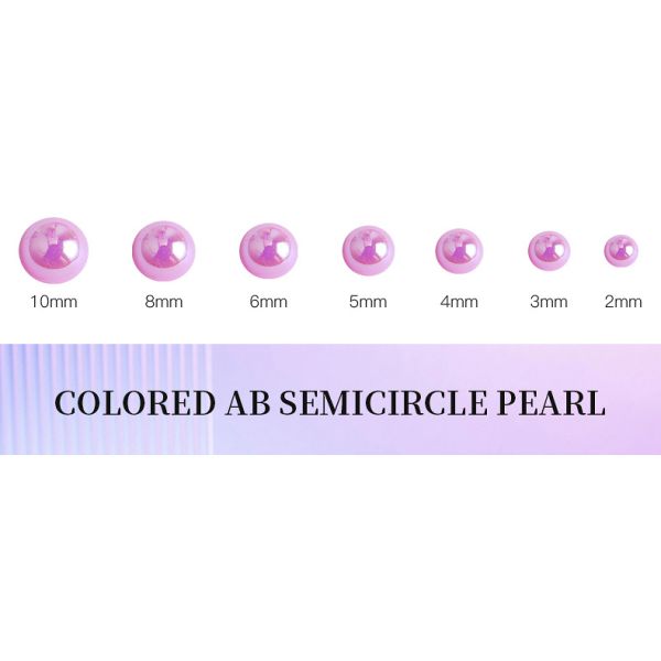 Resin Pearls Charms for Nails Salon Half Round Back Pearls Decoration Rhinestones Nail Art Charms Beads