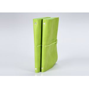 Elastic Straps Small Multi Subject Notebook , Grass Green Cardboard Cover