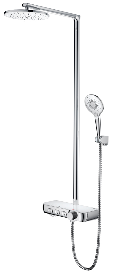 AT-P003shower systems with platform shower sets round top Shower with hand shower and washing faucet
