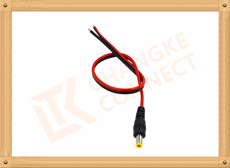 Custom Cable Assembly Red And Black With Male Connector , Camera Power Cable