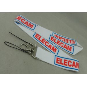 Customized Environment Friendly Heat Transfer Printing Lanyard , custom key