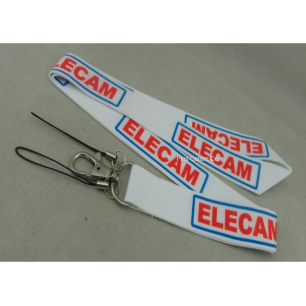 Customized Environment Friendly Heat Transfer Printing Lanyard , custom key