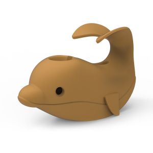 Cute Custom Made Silicone , Bathtub Spout Cover With Rhino Dolphin Shape