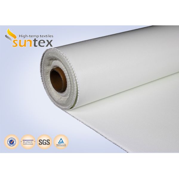 Buy 750C Stainless Steel Wire Reinforced Silicone Fiberglass Fabric For Fire Curtain at wholesale prices