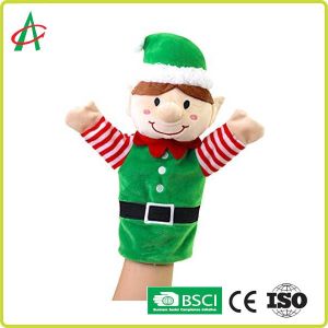 BSCI Full Handcraft Sewing Plush Hand Puppets For Christmas