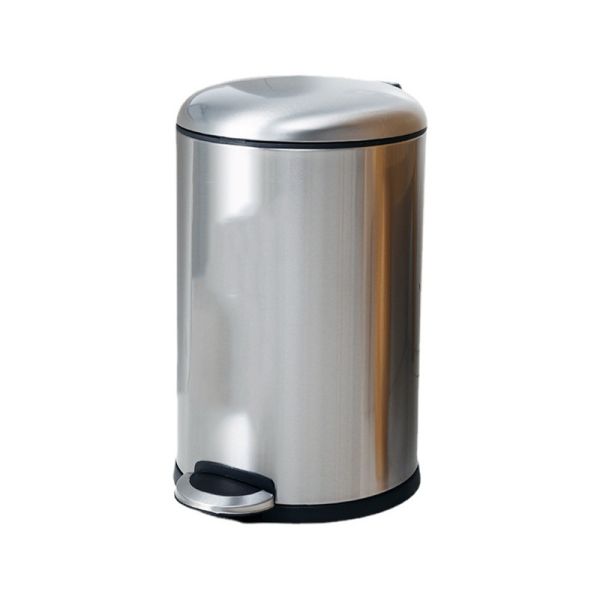 Bathroom Clamshell Pedal Trash Can Stainless Steel Trash Can With Foot Pedal