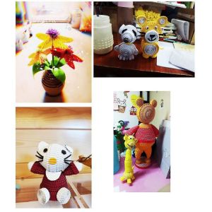 Colorful craft corrugated quilling paper for DIY toys / handcraft kids hand