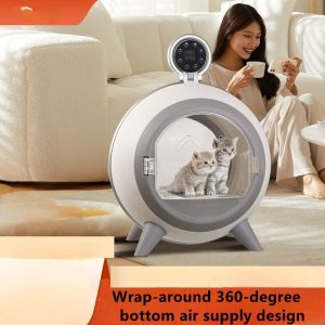 Odor Control Self Cleaning Cat Litter Box enclosure Battery Operated Waterproof