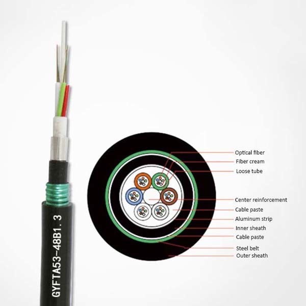 Buy Gyta53 Single Mode Optical Cable Outdoor Gyta53-12b1 Optical Cable at wholesale prices