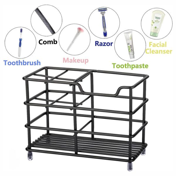Single Marble Stone Stainless Steel Toothpaste Holder Stand Bathroom Accessories Organizer Toothbrush Holder