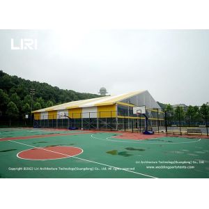 China 35x36m Large Tents For Basketball Courts With White And Yellow PVC Cover on sale